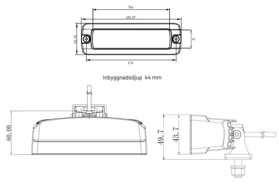 Infälld Briod Lights Arbetsbelysning