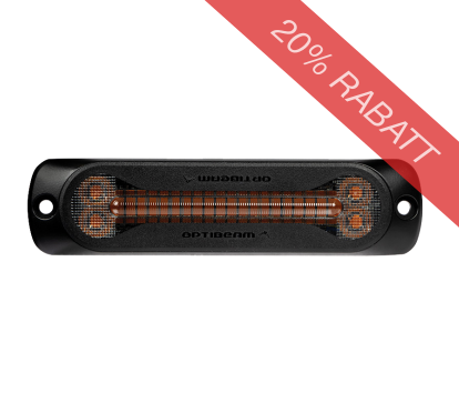 Blixtljus Optibeam SX6 Dark, horisontell