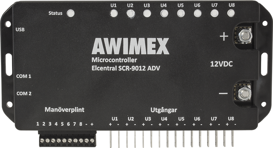 Elcentral Microcontroller ink manöverpanel 8-knappar Advanced